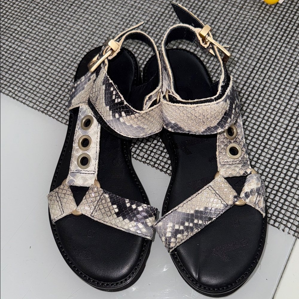 AllSaints Snakeskin Strappy Sandals – Brand New Women’s 7 (EU 37)
